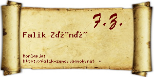 Falik Zénó névjegykártya